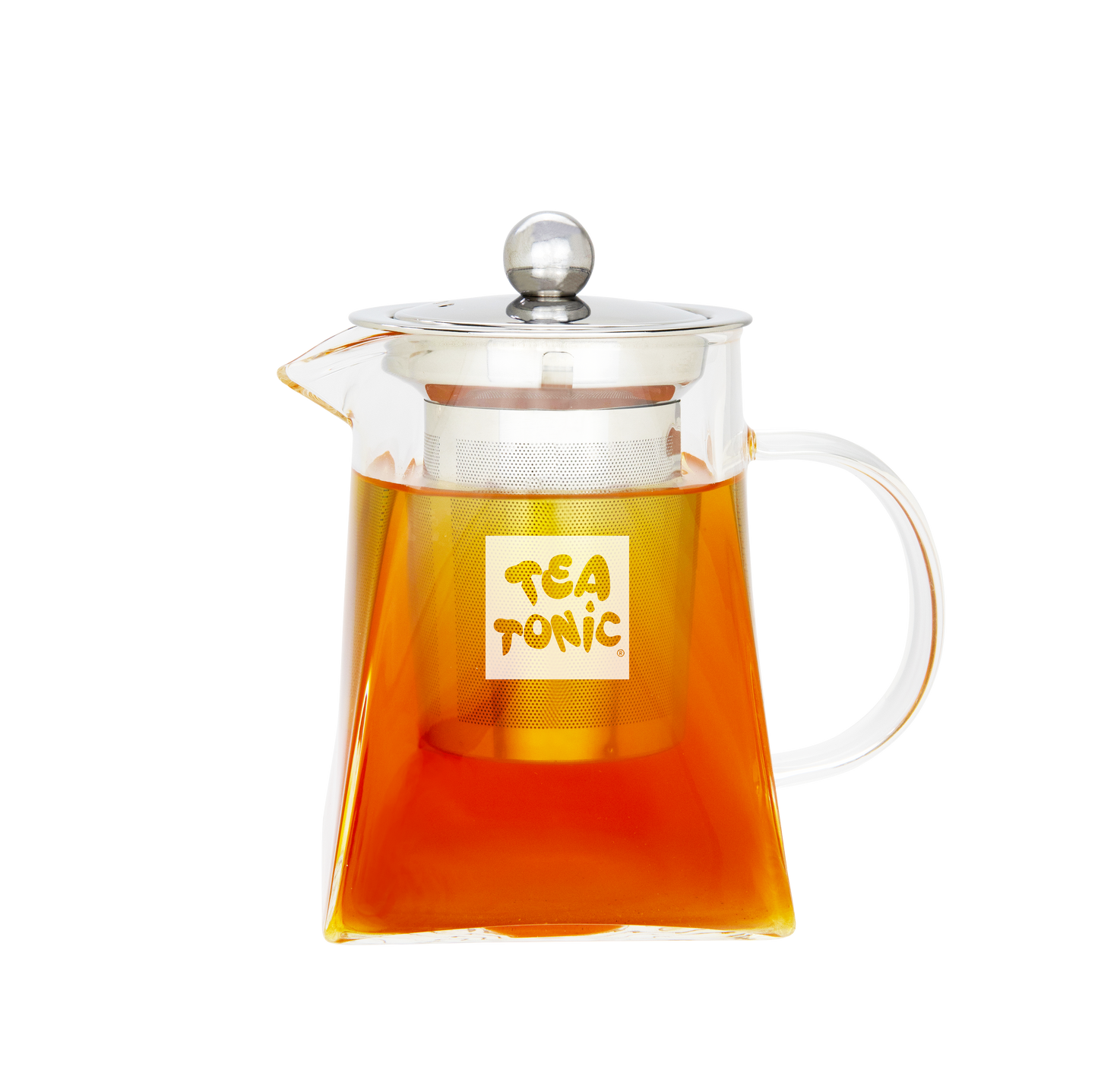 Tea Tonic Square Glass Tea Pot 400ml - 2 Cups