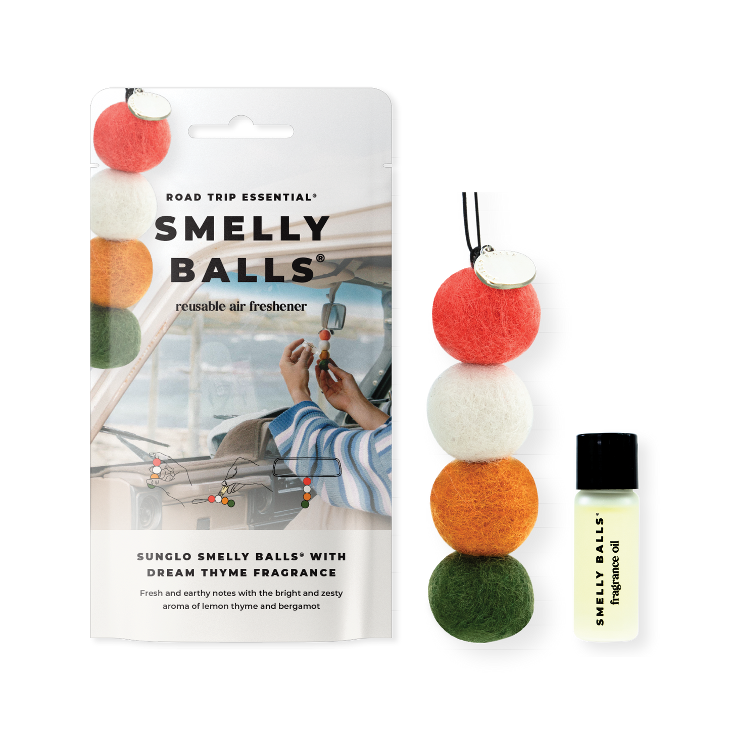 Auto Smelly Balls SUNGLO - Dream Thyme 5ml Set - Pouch