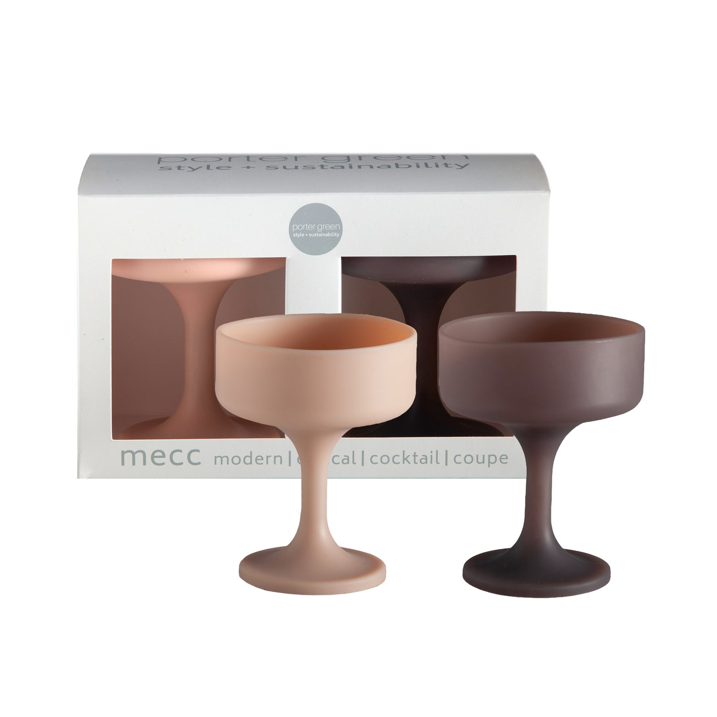 Porter Green | Mecc | Silicone Unbreakable Cocktail Glasses | Latte + Donkey
