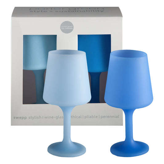 Porter Green | Swepp | Silicone Unbreakable Wine Glasses | Sky + Kingfisher