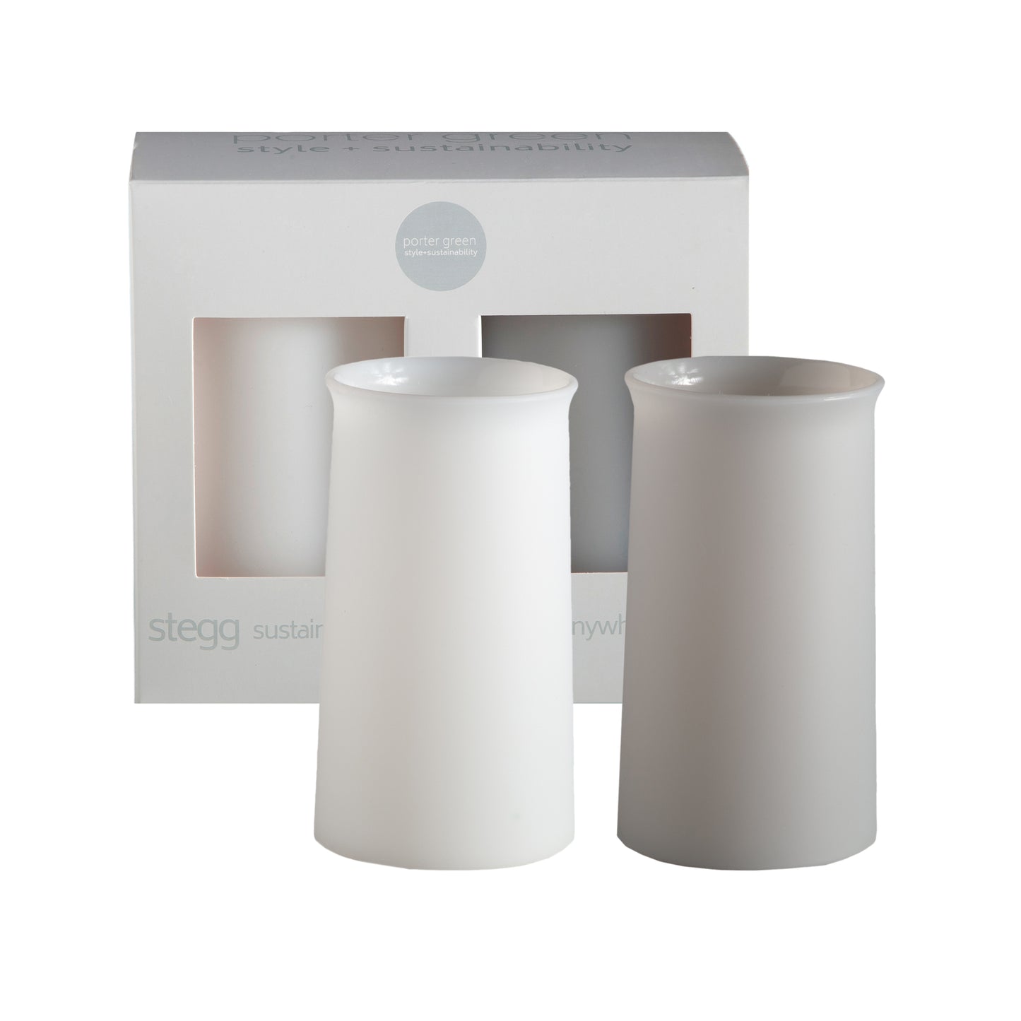 Porter Green | Stegg | Silicone Unbreakable Highball Glasses | Blanc + Dove