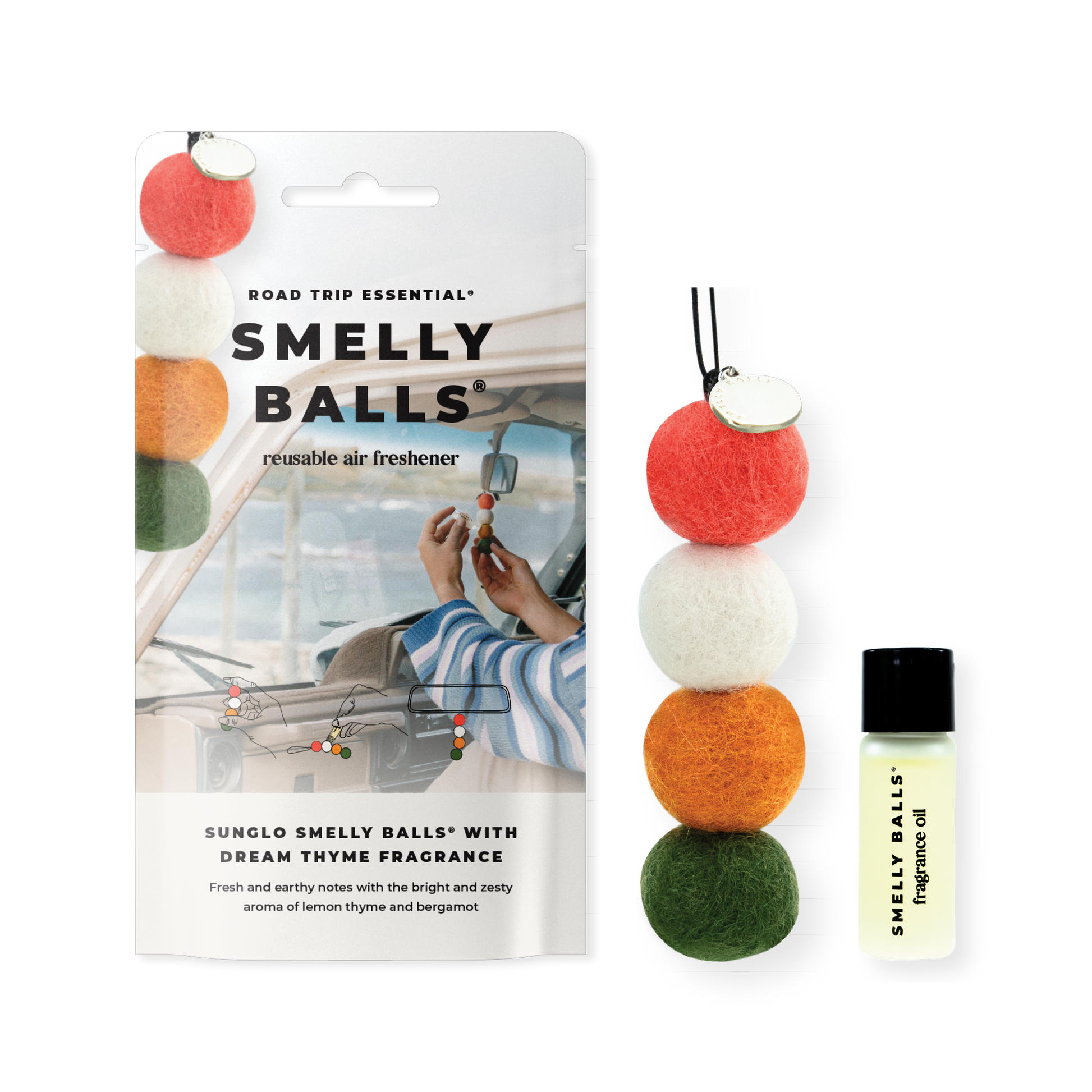 Auto Smelly Balls SUNGLO - Dream Thyme 5ml Set - Pouch