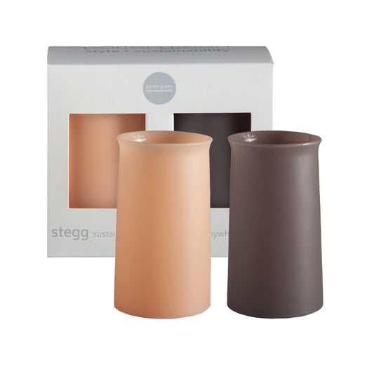 Porter Green | Stegg | Silicone Unbreakable Highball Glasses | Latte + Donkey