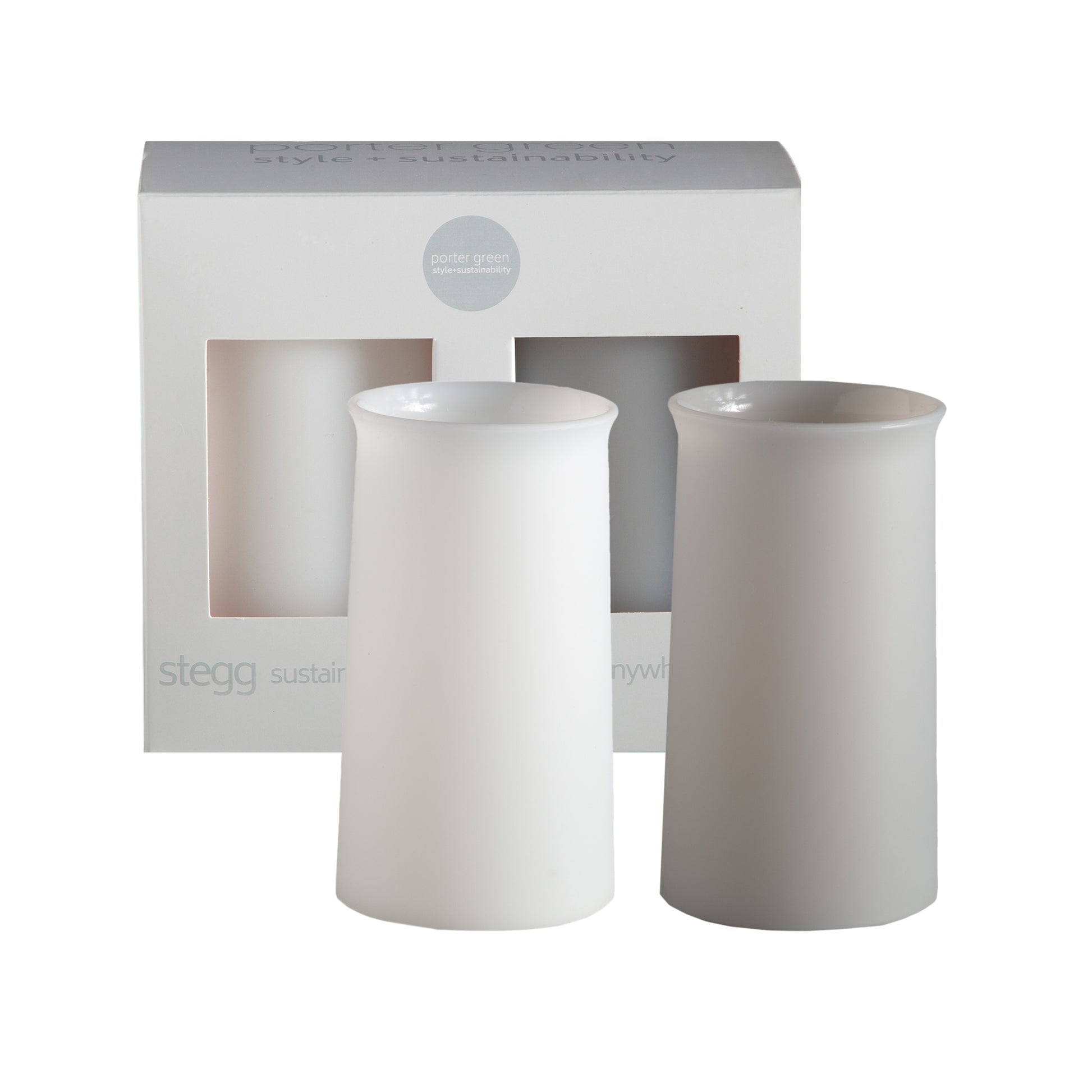 Porter Green | Stegg | Silicone Unbreakable Highball Glasses | Blanc + Dove